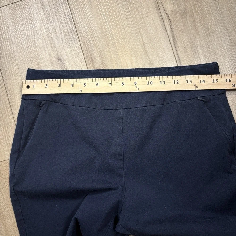 Soft Surroundings Pants TM Navy Blue Pull On Stretch Comfort Lounge Straight Leg - Picture 3 of 9
